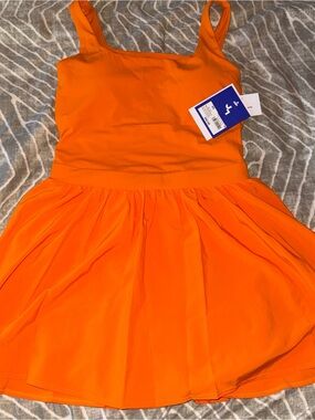 Joylab bright Orange Dress with built in shorts XS